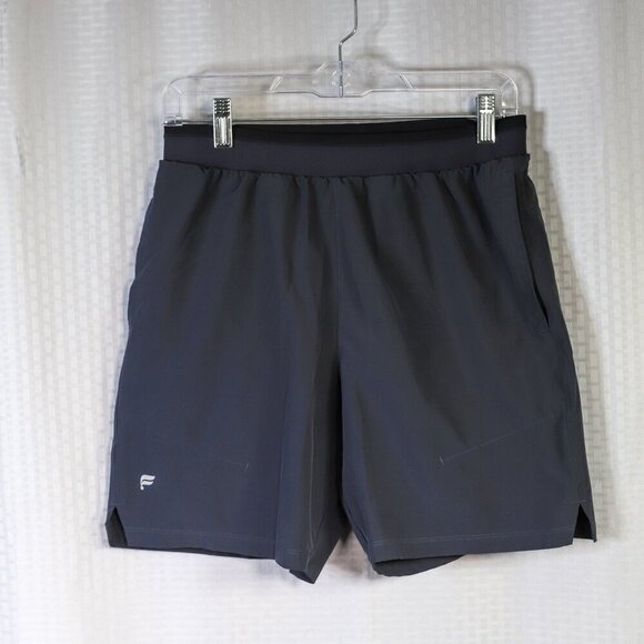 Fabletics blue panty attached stretch running shorts no size tag - Picture 1 of 8